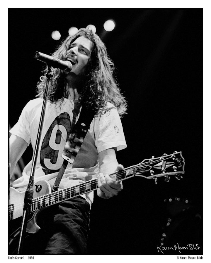 Chris Cornell photo 8x10 signed - old school promo - 1991