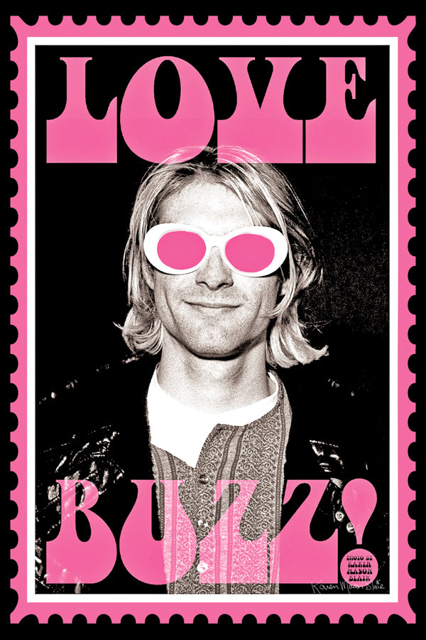Kurt Cobain Poster 12x18 signed Love Buzz Nirvana