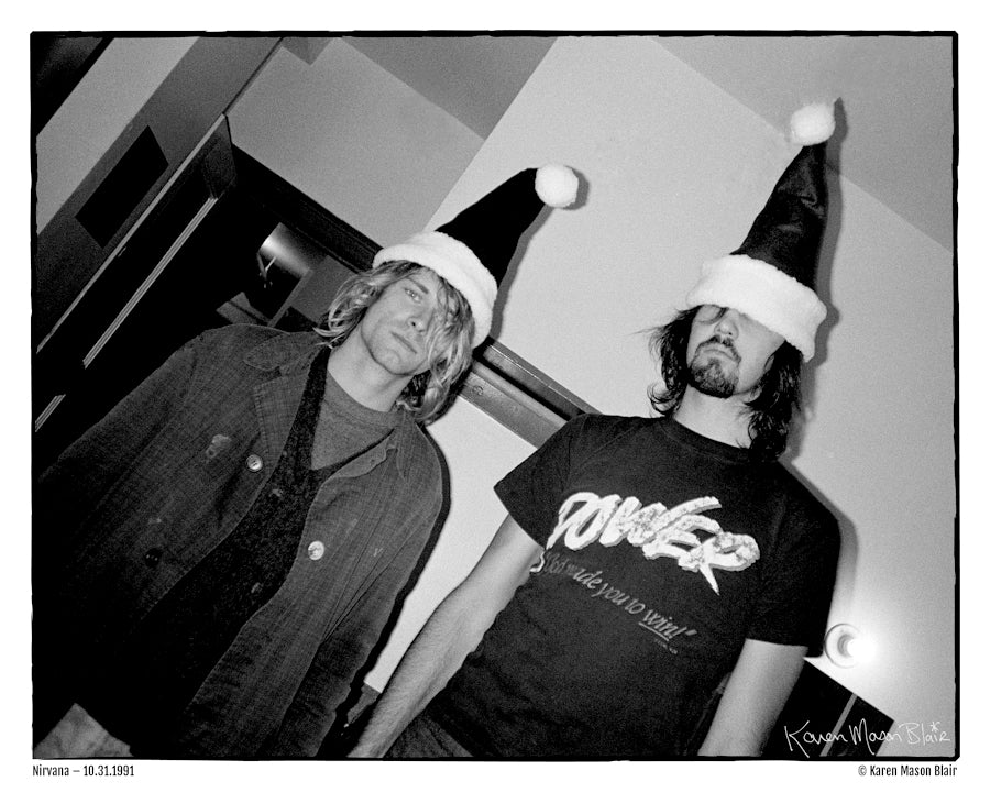 Kurt Cobain and Krist Novoselic photo 8x10 signed - old school promo - 1991 In Utero