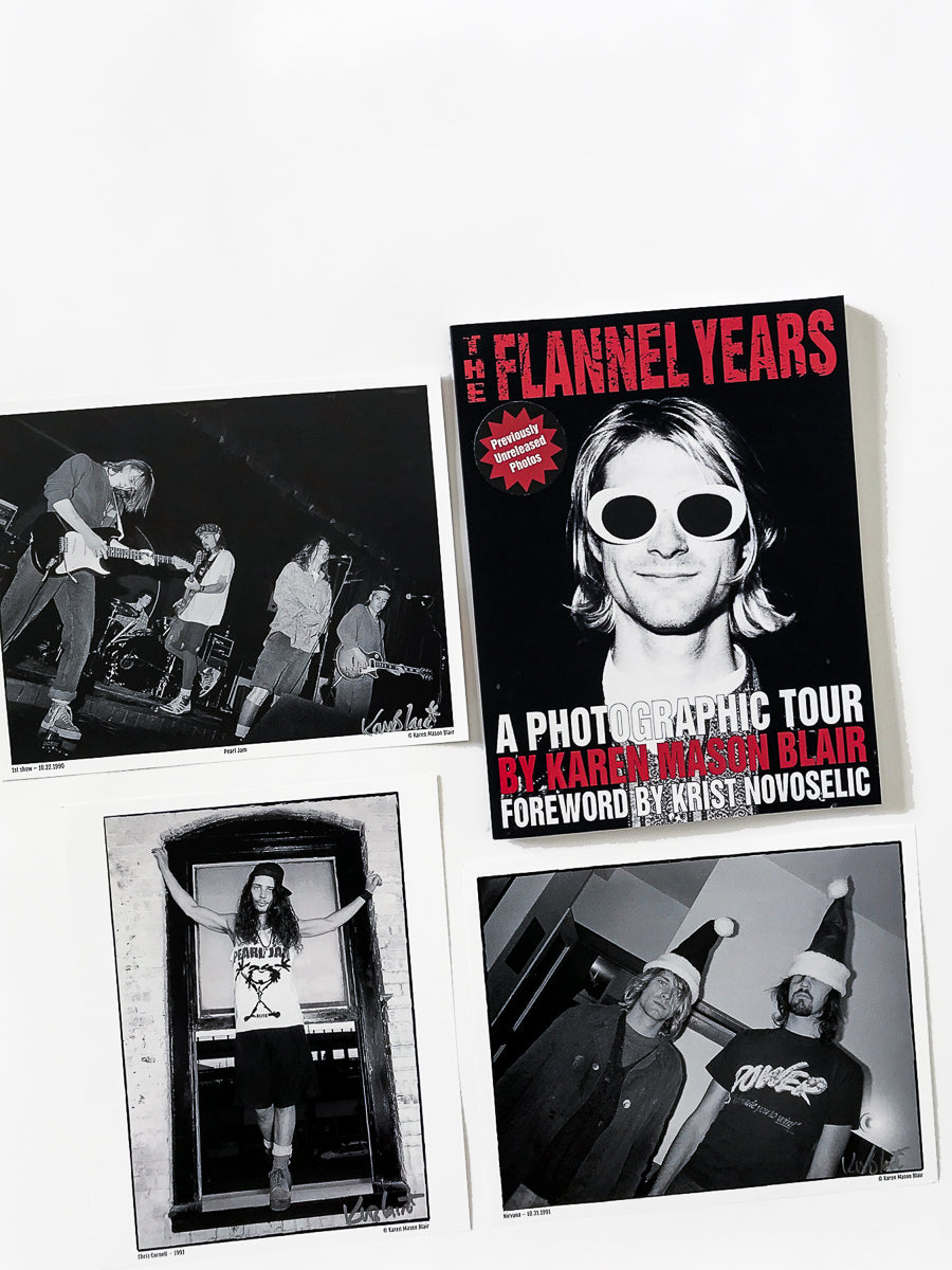 The Flannel Years book - previously unreleased grunge photos bundle- signed book + 3 signed 8x10 photos